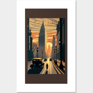 1930s Chicago Sunset Posters and Art